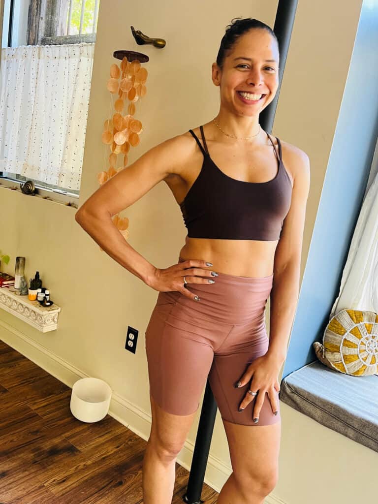 Yoga instructor Lisa Carr at Bedstuy Yoga studio.